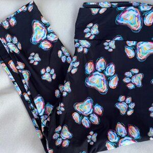 Watercolor Paws Capris - No Pockets TC2